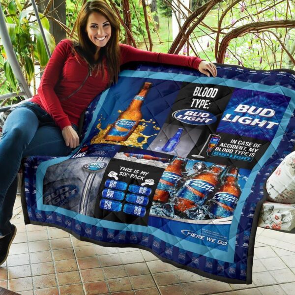 bud light quilt blanket funny for beer lover k94na