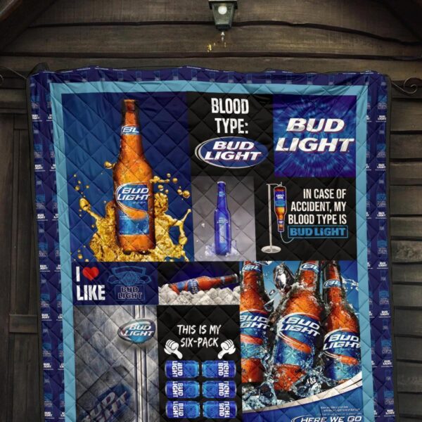 bud light quilt blanket funny for beer lover sxmse