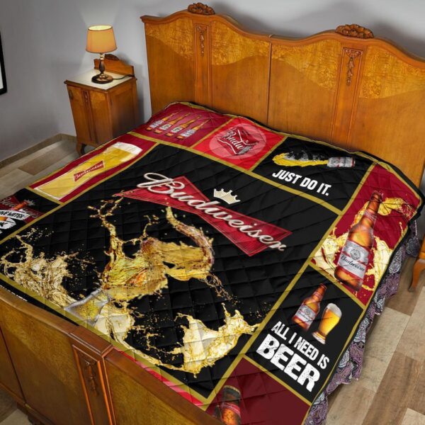 budweiser quilt blanket funny beer lover gift idea 9rksz