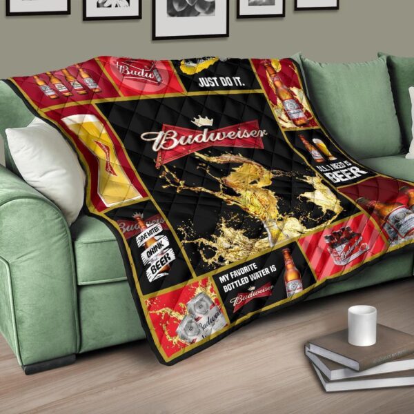 budweiser quilt blanket funny beer lover gift idea d72dl