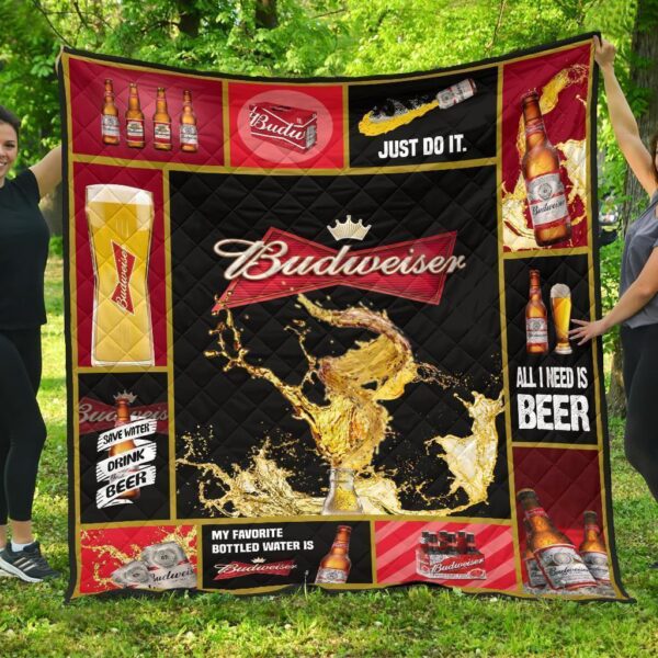 budweiser quilt blanket funny beer lover gift idea vausb