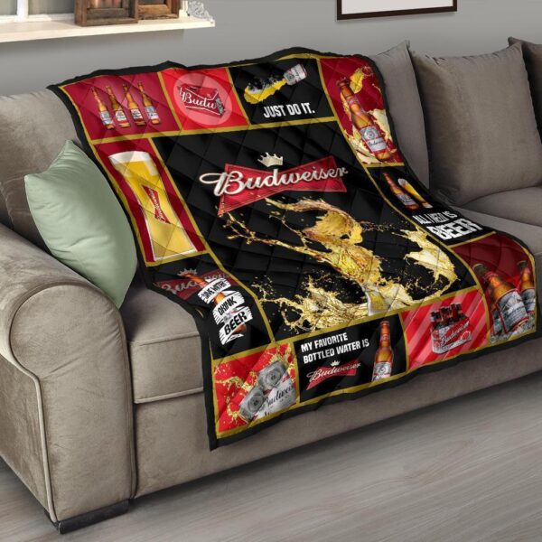 budweiser quilt blanket funny beer lover gift idea wpcjo