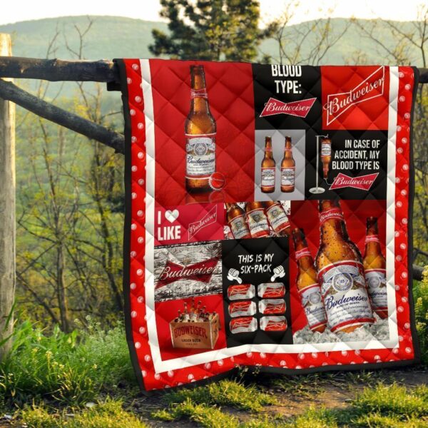 budweiser quilt blanket funny gift idea for beer lover bvvga