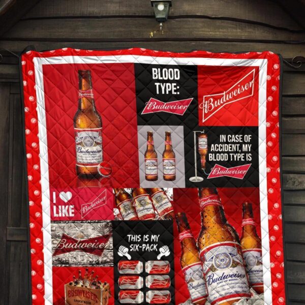 budweiser quilt blanket funny gift idea for beer lover dfpsp