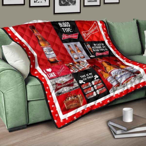 budweiser quilt blanket funny gift idea for beer lover fbd80