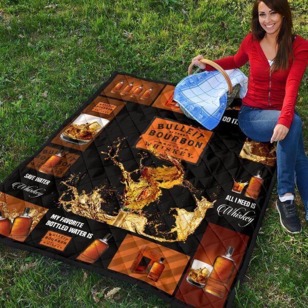 bulleit bourbon quilt blanket all i need is whisky gift idea n8dhe