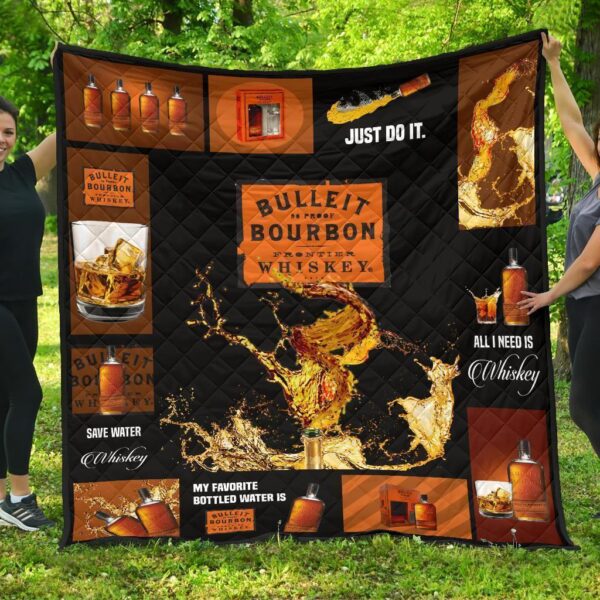 bulleit bourbon quilt blanket all i need is whisky gift idea owr6b