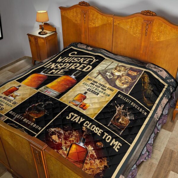 bulleit bourbon quilt blanket whiskey inspired me gift idea 318rf