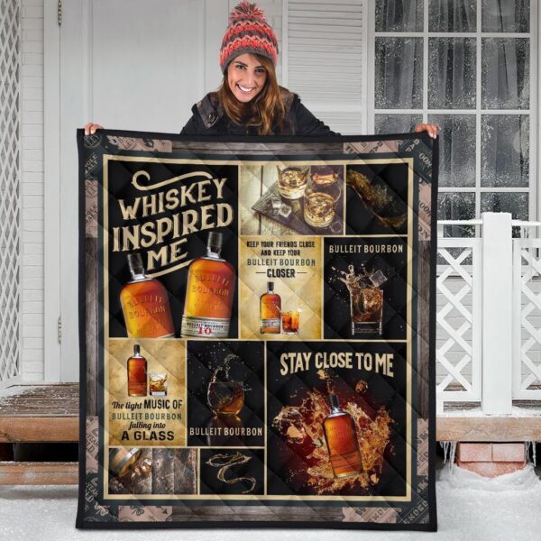 bulleit bourbon quilt blanket whiskey inspired me gift idea dmzjw