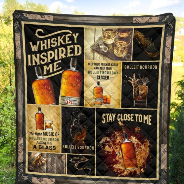 bulleit bourbon quilt blanket whiskey inspired me gift idea qs7v0