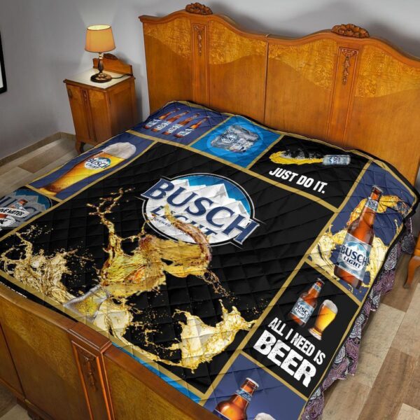 busch light quilt blanket beer lover funny gift asitq