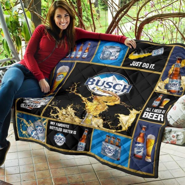 busch light quilt blanket beer lover funny gift t8tvo