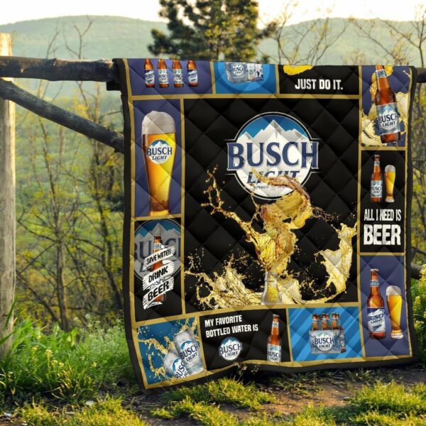 busch light quilt blanket beer lover funny gift tv5lp