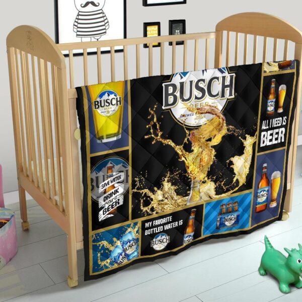 busch quilt blanket beer lover funny gift os9md