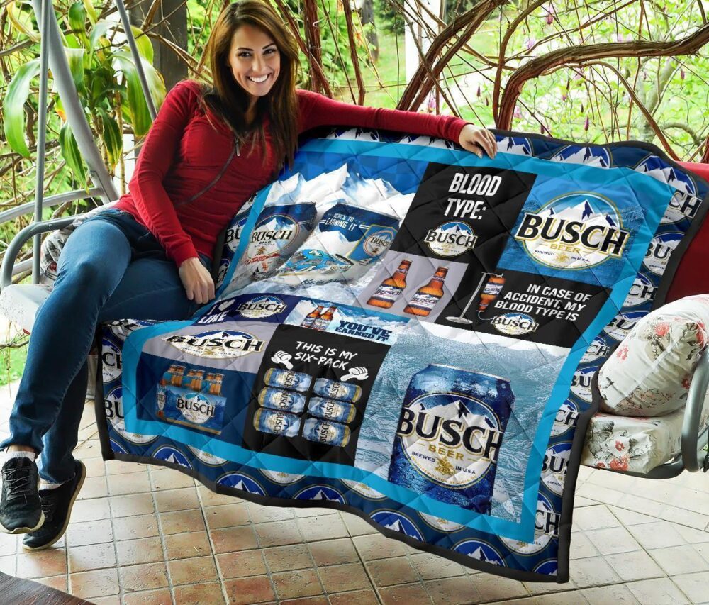 Busch Quilt Blanket Funny Gift Idea For Beer Lover