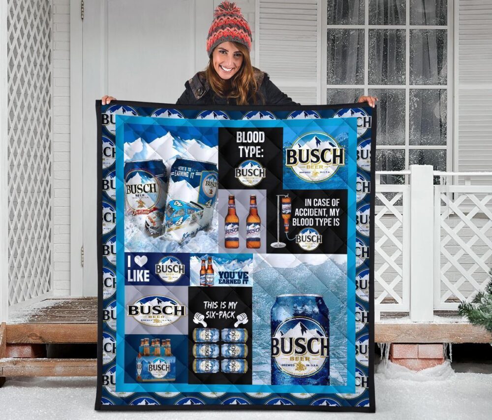 Busch Quilt Blanket Funny Gift Idea For Beer Lover