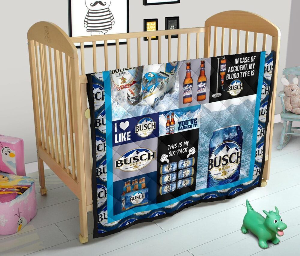 Busch Quilt Blanket Funny Gift Idea For Beer Lover