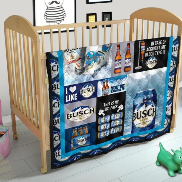 busch quilt blanket funny gift idea for beer lover du4d5