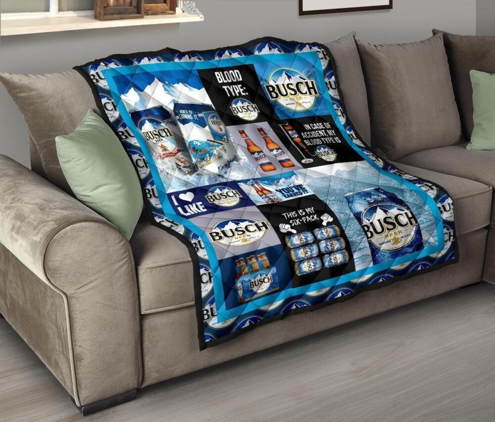 Busch Quilt Blanket Funny Gift Idea For Beer Lover