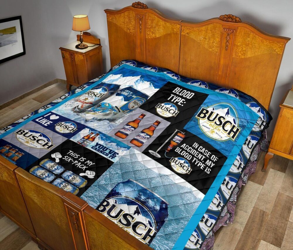 Busch Quilt Blanket Funny Gift Idea For Beer Lover