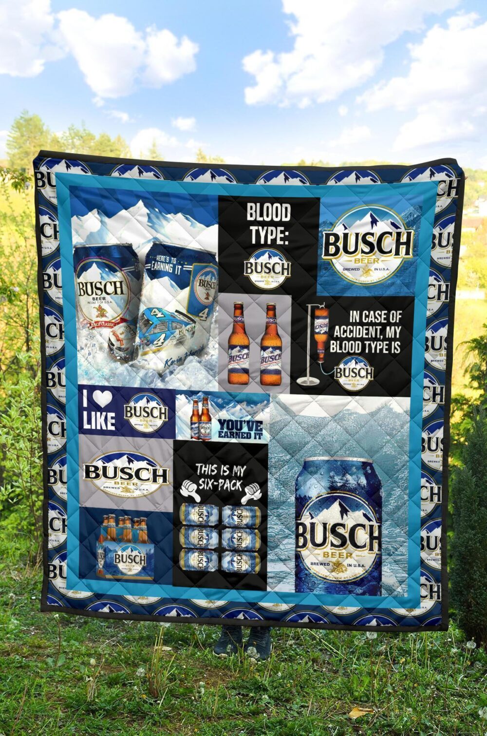 Busch Quilt Blanket Funny Gift Idea For Beer Lover