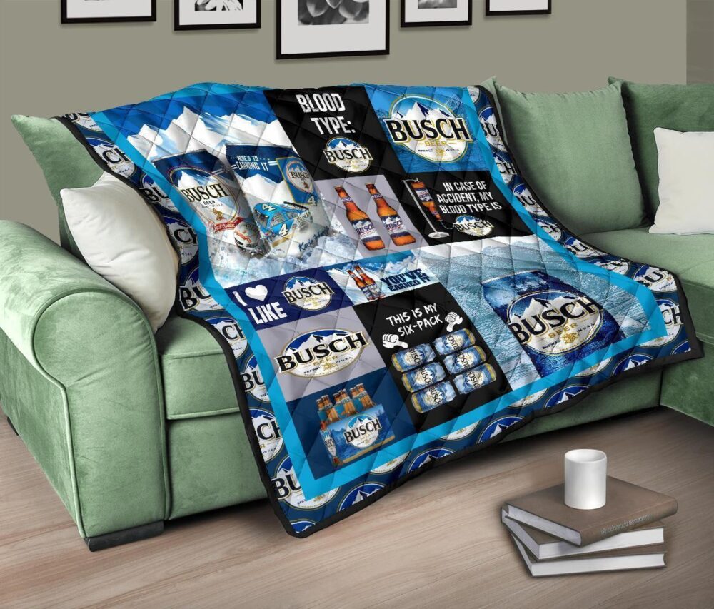 Busch Quilt Blanket Funny Gift Idea For Beer Lover