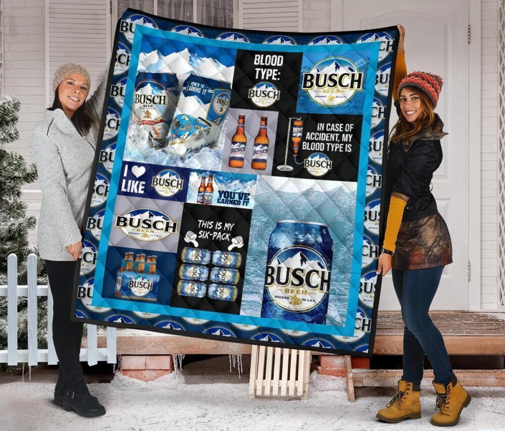 Busch Quilt Blanket Funny Gift Idea For Beer Lover