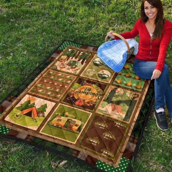 camping quilt blanket funny gift for camping lover hzf7m