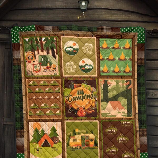 camping quilt blanket funny gift for camping lover jwjpl