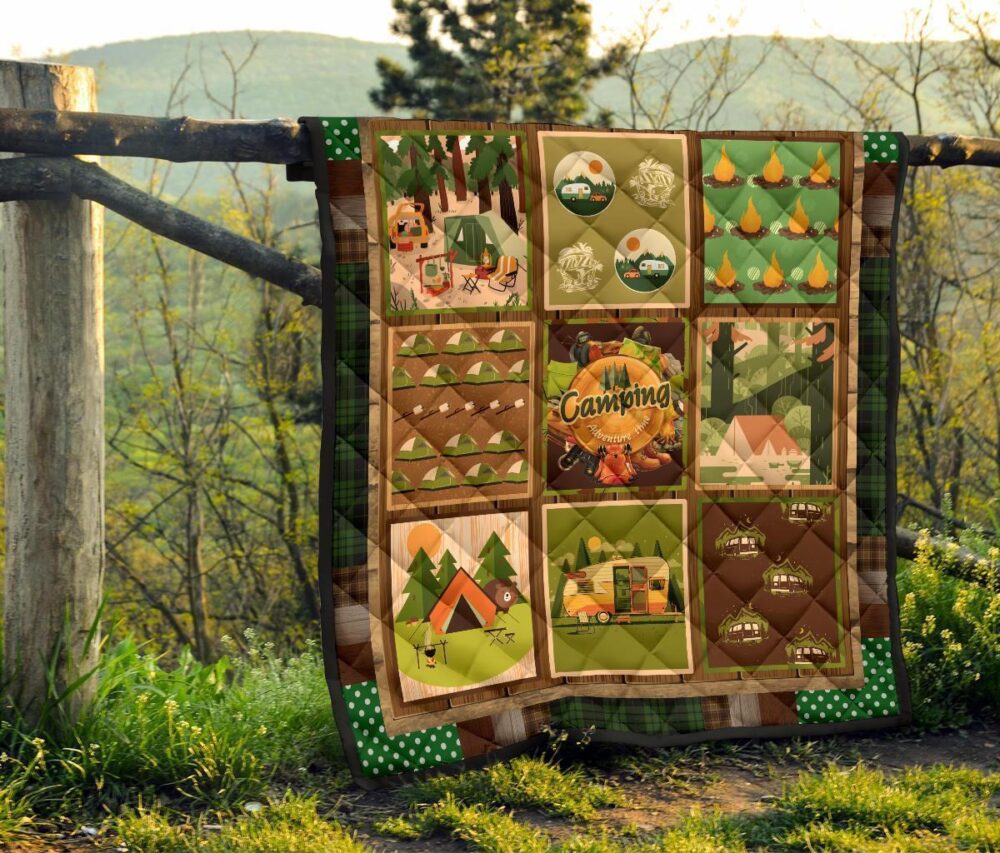 Camping Quilt Blanket Funny Gift For Camping Lover