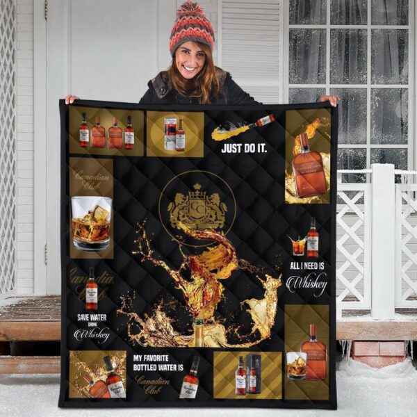 canadian club quilt blanket all i need is whisky gift idea fxwnl