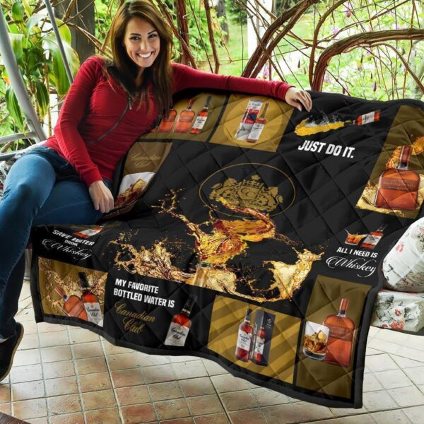 canadian club quilt blanket all i need is whisky gift idea lcczu