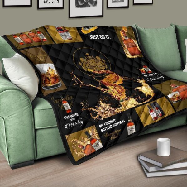 canadian club quilt blanket all i need is whisky gift idea pebos