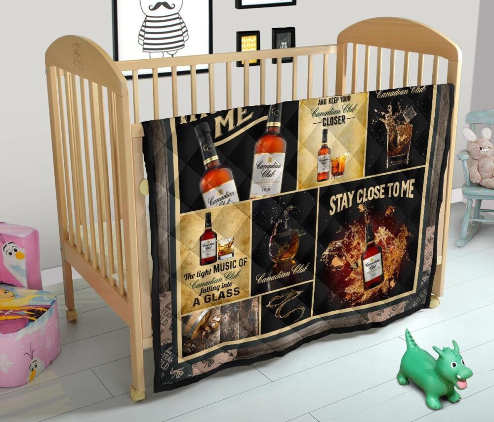 Canadian Club Quilt Blanket Whiskey Inspired Me Gift Idea