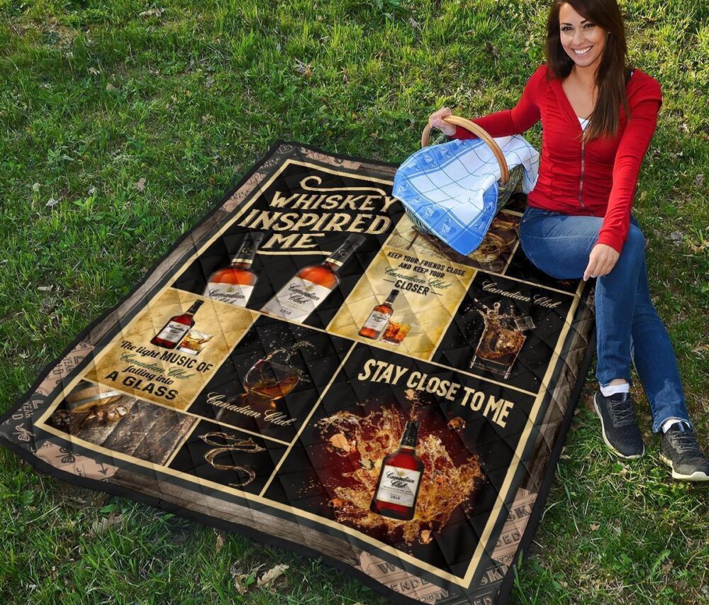 Canadian Club Quilt Blanket Whiskey Inspired Me Gift Idea