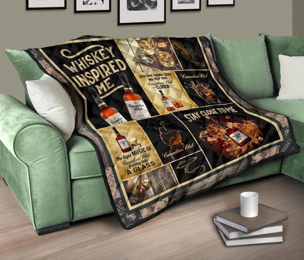 Canadian Club Quilt Blanket Whiskey Inspired Me Gift Idea