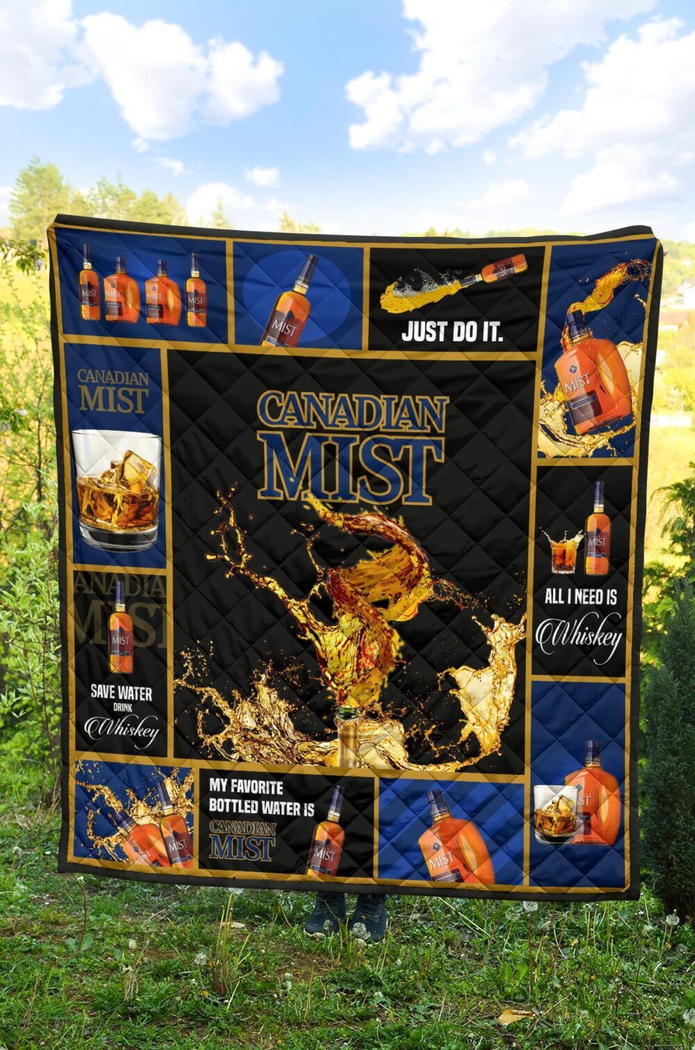 Canadian Mist Quilt Blanket All I Need Is Whisky Gift Idea