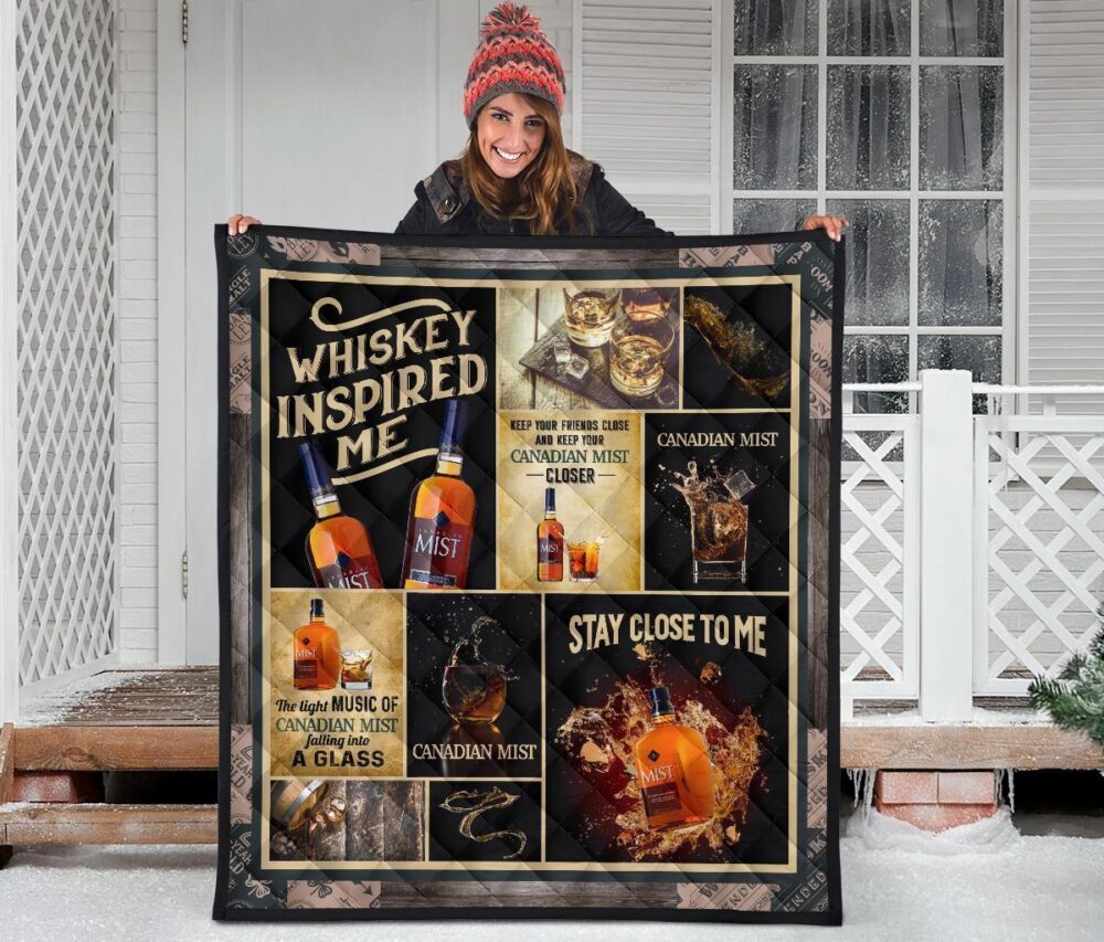 Canadian Mist Quilt Blanket Whiskey Inspired Me Funny Gift Idea