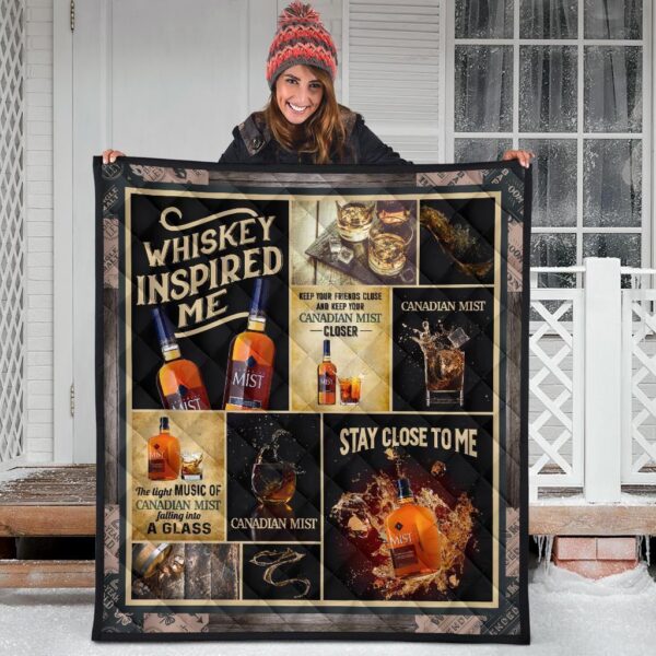 canadian mist quilt blanket whiskey inspired me funny gift idea 8nbxl