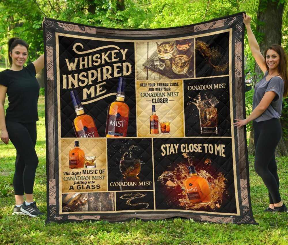 Canadian Mist Quilt Blanket Whiskey Inspired Me Funny Gift Idea