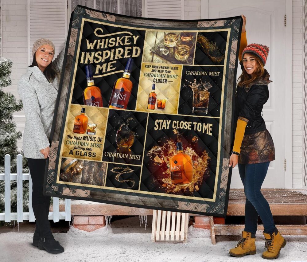 Canadian Mist Quilt Blanket Whiskey Inspired Me Funny Gift Idea