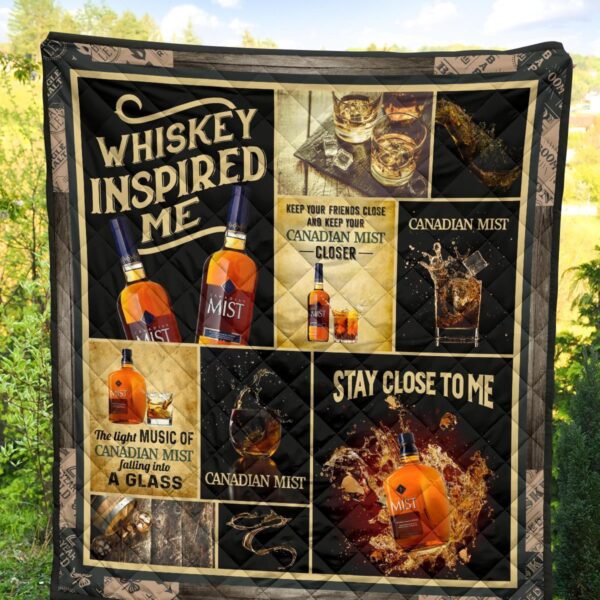 canadian mist quilt blanket whiskey inspired me funny gift idea wyj6u