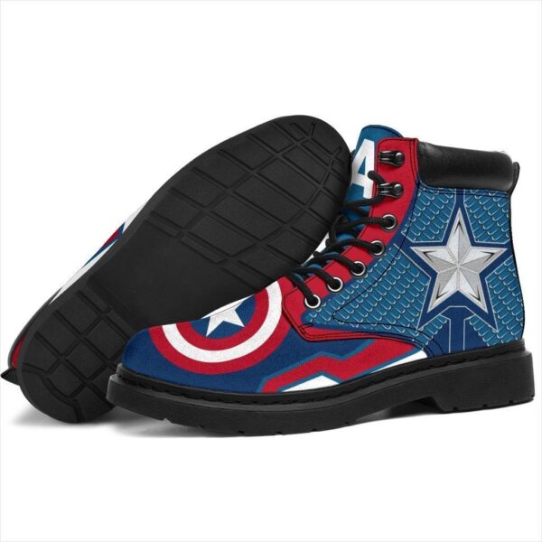 captain america all season boots casual shoes vegan leather custom boot shoes tb113 hw4ws