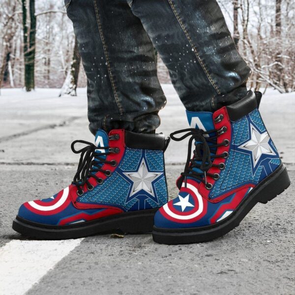 captain america all season boots casual shoes vegan leather custom boot shoes tb113 pfsha