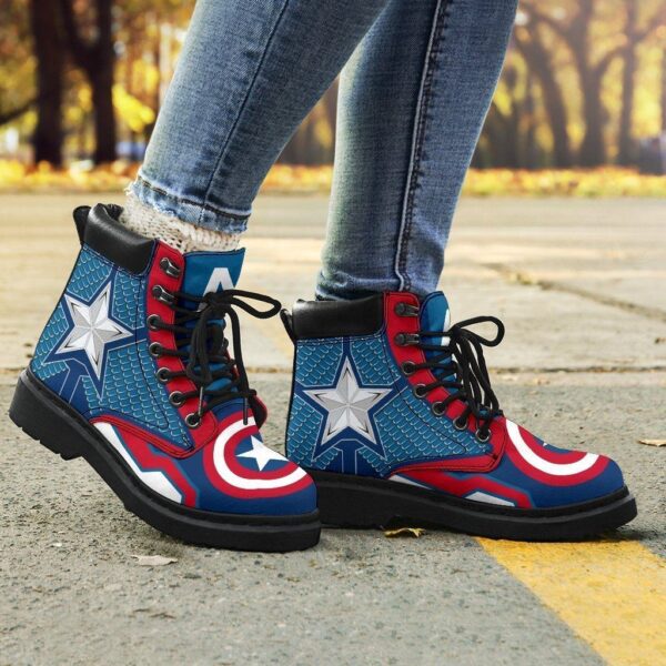 captain america all season boots casual shoes vegan leather custom boot shoes tb113 rvnno