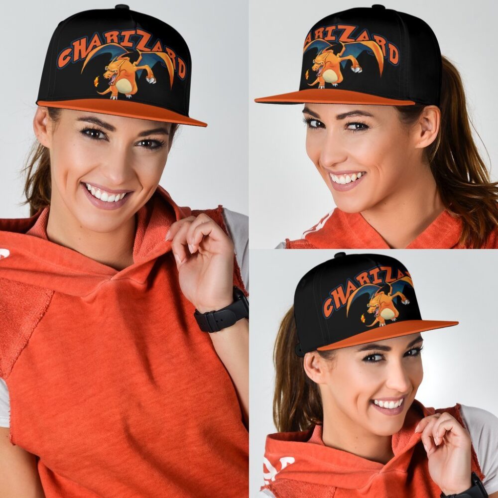 Charizard Snapback Hat Anime Fan Gift Idea