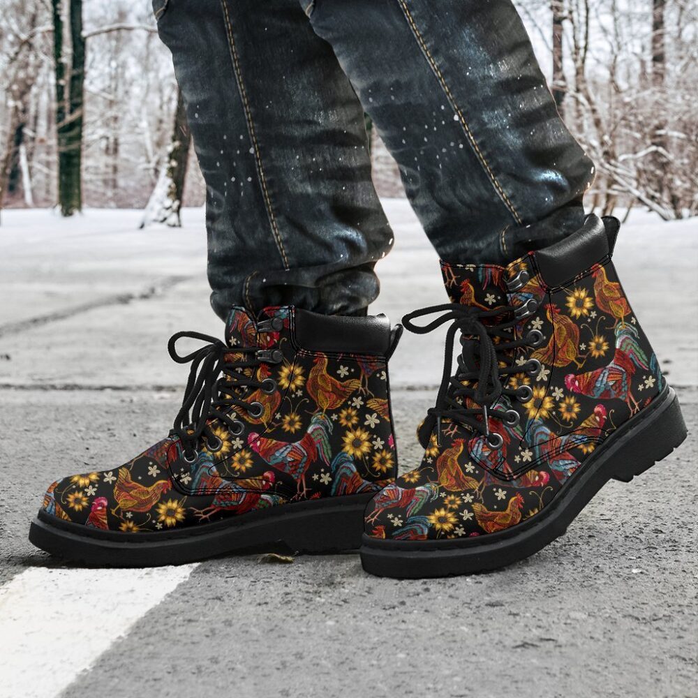 Chicken Boots Animal Custom Shoes Funny Chicken Lover