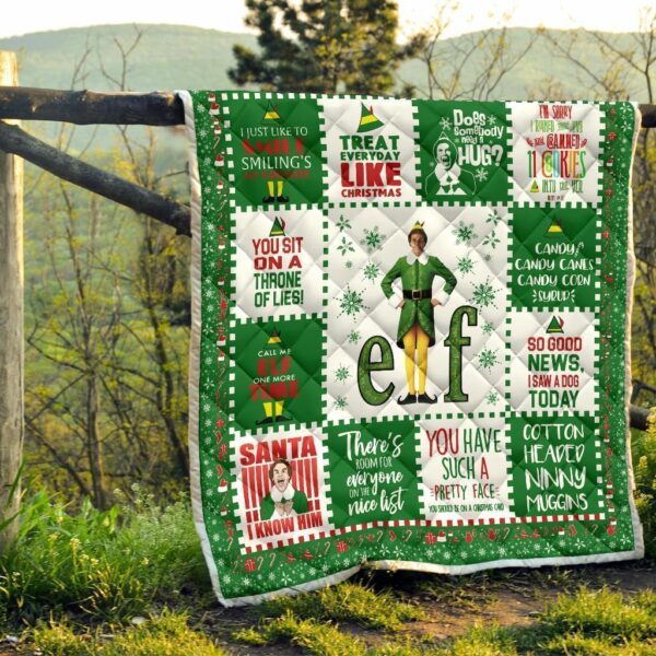 christmas elf quilt blanket funny xmas gift idea ndkdx