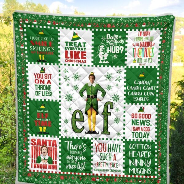 christmas elf quilt blanket funny xmas gift idea pvbjk