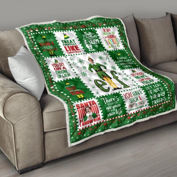 christmas elf quilt blanket funny xmas gift idea smov0